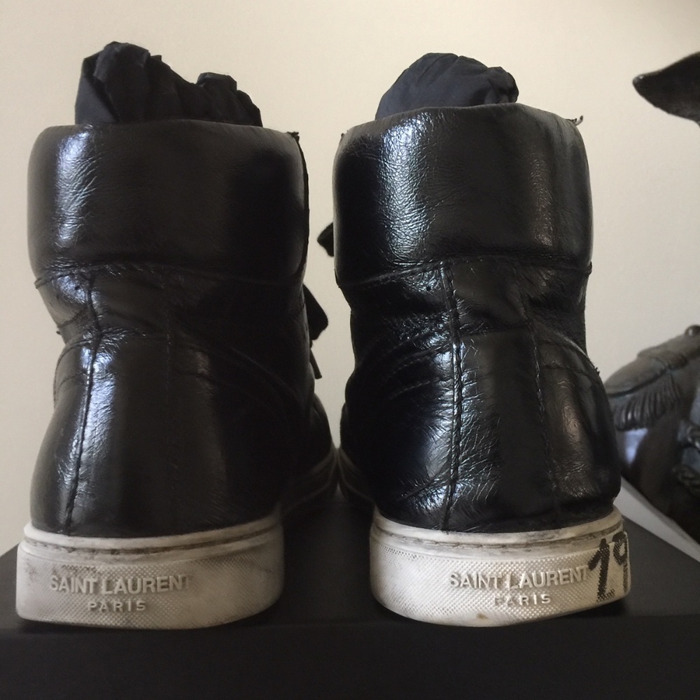 SOLD! Saint Laurent Antibe High-Top Sneakers 45.5 - Picture 6 of 8